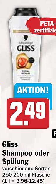 Gliss Shampoo oder Spülung 250-200 ml Flasche