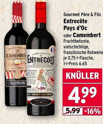 Gourmet Père & Fils Entrecôte Pays d'Oc oder Camembert