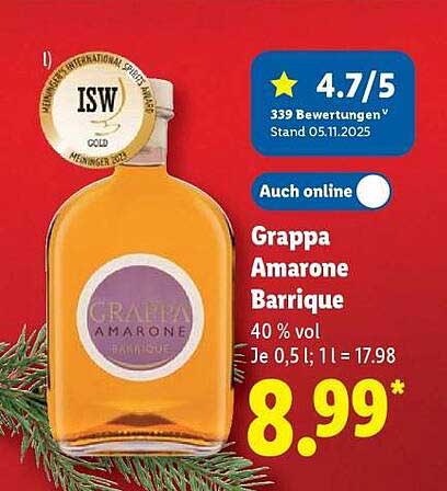 Grappa Amarone Barrique 0,5l