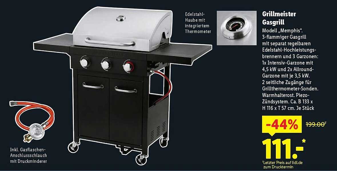 Grillmeister Gasgrill Modell "Memphis"