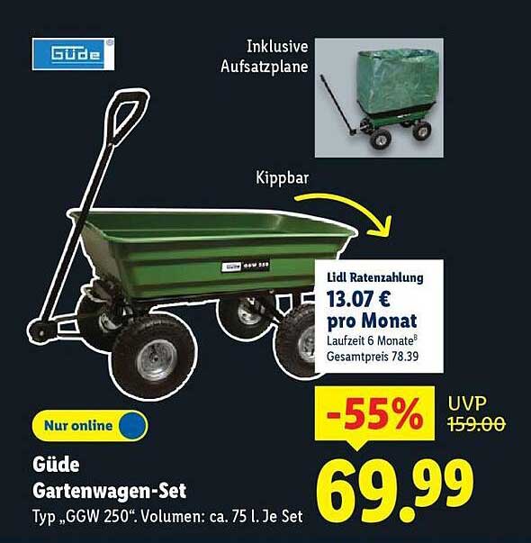 Güde Gartenwagen-Set Typ 'GGW 250' – Jetzt zum Sonderpreis!