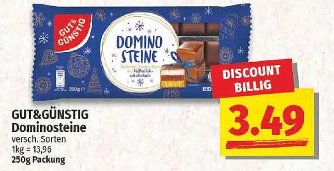 GUT& GÜNSTIG Dominosteine 250g