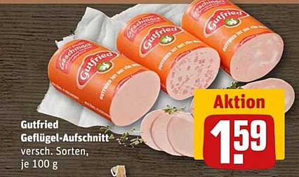 Gutfried Geflügel-Aufschnitt, verschiedene Sorten, je 100 g