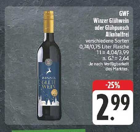 GWF Winzer Glühwein oder Glühpunsch alkoholfrei