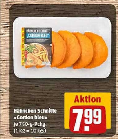 Hähnchen Schnitte »Cordon bleu« je 750-g Pckg.