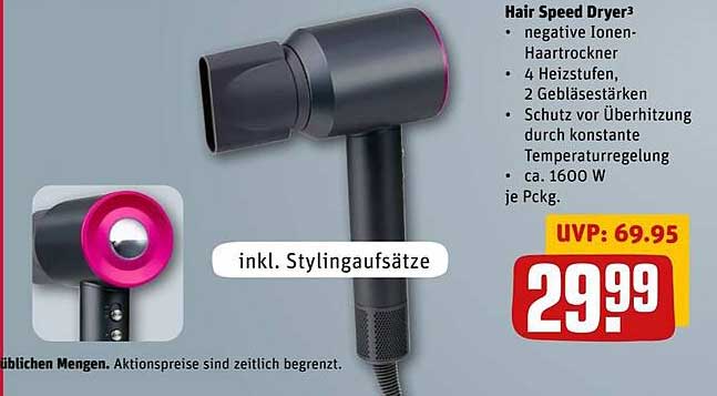 Hair Speed Dryer - negativer Ionen-Haartrockner