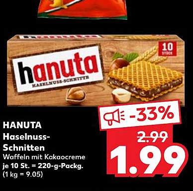 HANUTA Haselnuss-Schnitten