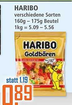 HARIBO Goldbären 160g - 175g Beutel, verschiedene Sorten