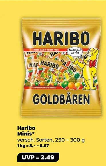 Haribo Minis - verschiedene Sorten, 250 – 300 g