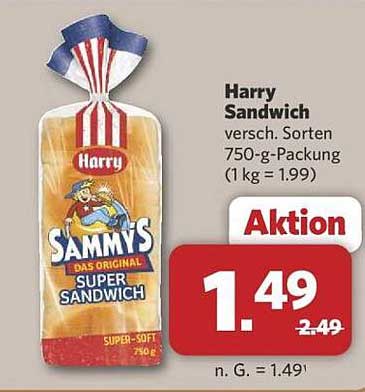 Harry Sandwich - Das Original Super Sandwich in verschiedenen Sorten