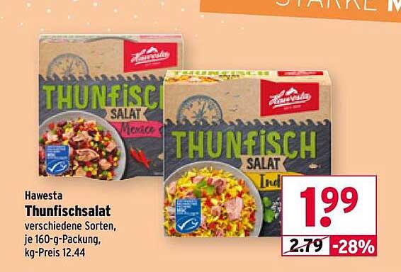 Hawesta Thunfischsalat in verschiedenen Sorten, je 160-g-Packung