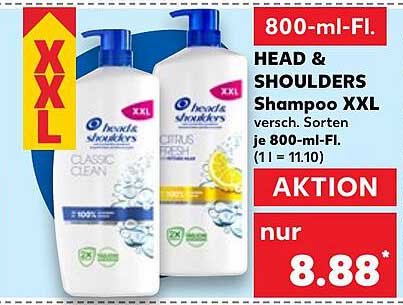 HEAD & SHOULDERS Shampoo XXL 800 ml