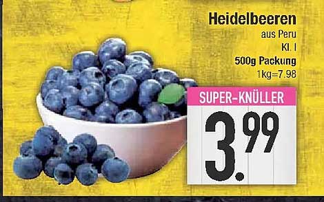 Heidelbeeren aus Peru - 500g Packung
