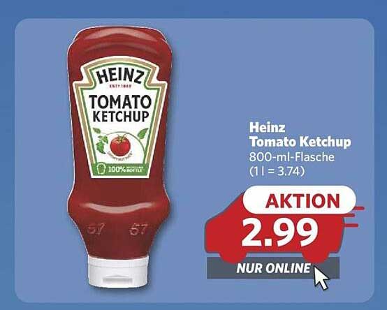 Heinz Tomat Ketchup 800-ml-Flasche