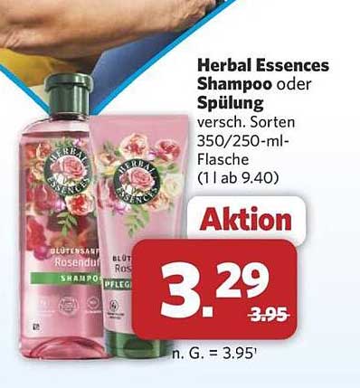 Herbal Essences Shampoo oder Spülung 350/250-ml-Flasche