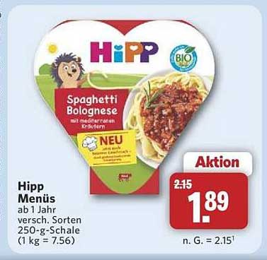 HIPP Menüs Spaghetti Bolognese 250 g