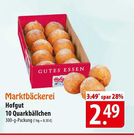 Hofgut 10 Quarkbällchen 300-g-Packung
