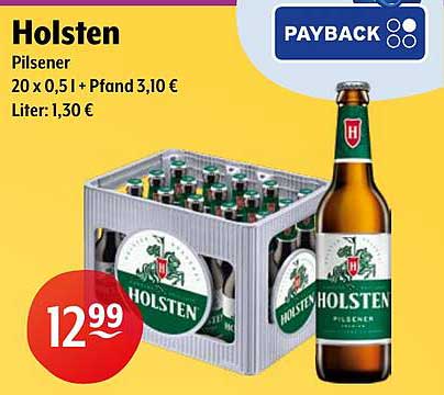 Holsten Pilsener 20 x 0,5 l + Pfand 3,10 €