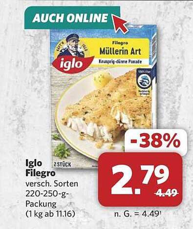 Iglo Filegro Müllerinnen Art 220-250 g
