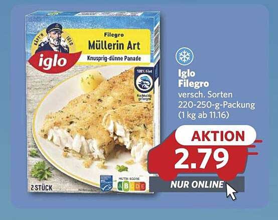 Iglo Filegro Müllerinnen Art - Knusprig-dünne Panade
