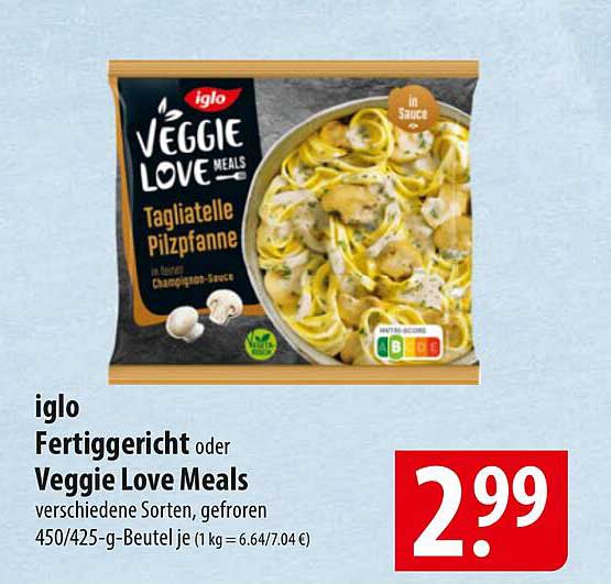 iglo Veggie Love Meals - Tagiatelle Pilzpfanne
