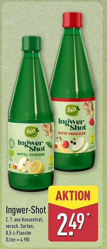 Ingwer-Shot - Bio Apfel-Zitrone & Rote Früchte