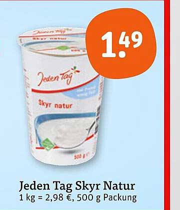 Jeden Tag Skyr Natur 500 g für nur 1,49 €