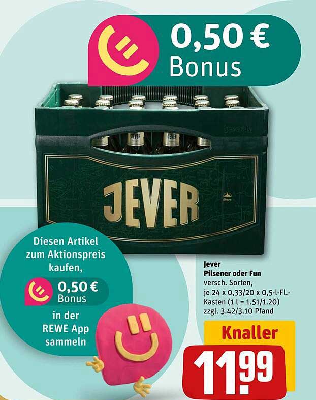 Jever Pilsener oder Fun – 24 Flaschen Kasten