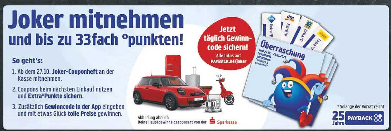 Joker - Mitnehmen und bis zu 33-fach Punkte sammeln!