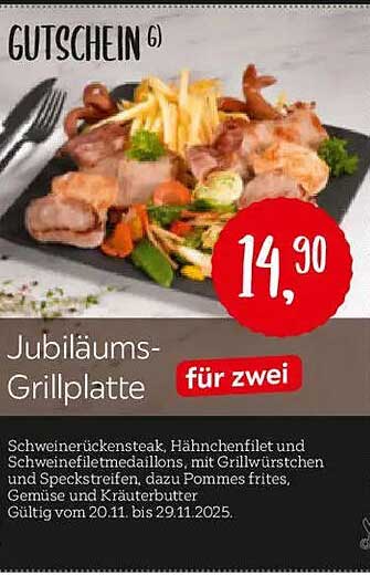 Jubiläums-Grillplatte für zwei