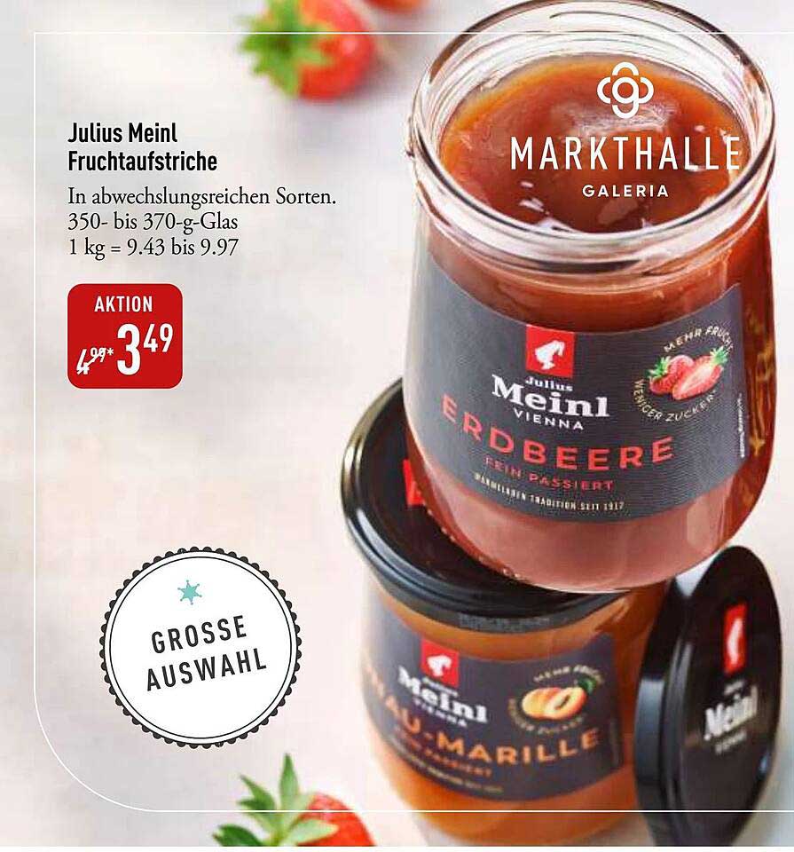 Julius Meinl Fruchtaufstriche in verschiedenen Sorten