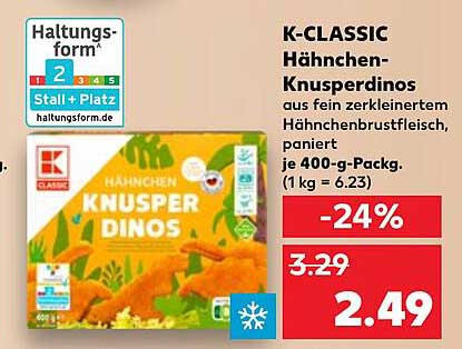 K-CLASSIC Hähnchen-Knusperdinos