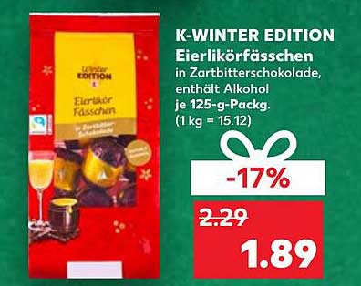 K-WINTER EDITION Eierlikörfässchen in Zartbitterschokolade