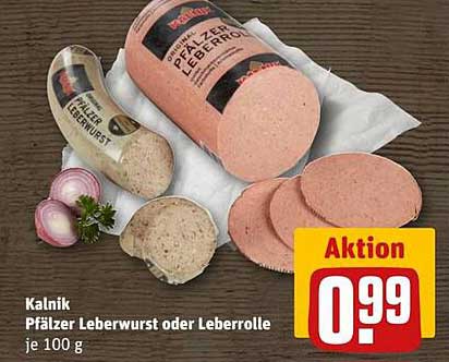 Kalnik Pfälzer Leberwurst oder Leberrolle je 100 g