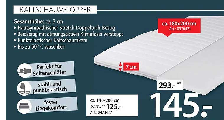 Kaltschaum-Topper