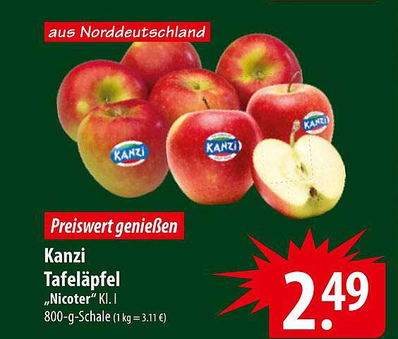 Kanzi Tafeläpfel "Nicoter" Kl. I - 800-g-Schale