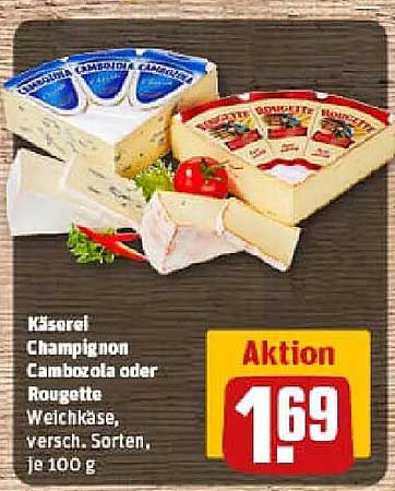 Käserei Champignon Cambozola oder Rougette - Weichkäse, verschiedene Sorten, je 100 g