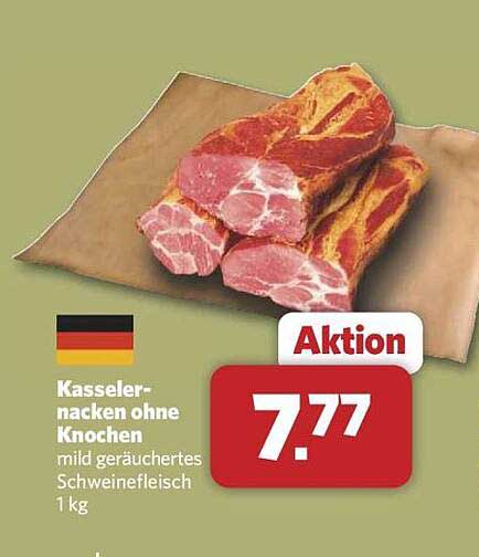 Kasseler-nacken ohne Knochen mild geräuchertes Schweinefleisch 1 kg