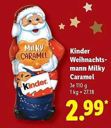 Kinder Weihnachtsmann Milky Caramel 110 g