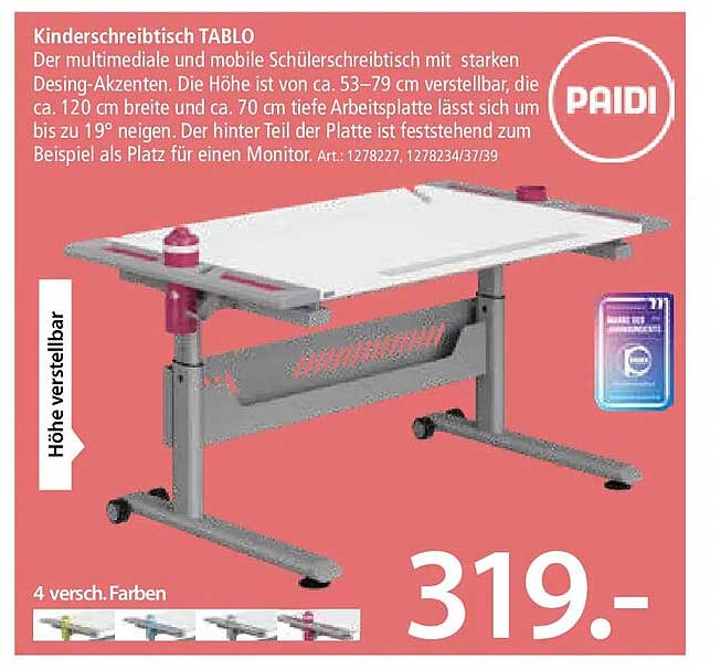 Kinderschreibtisch TABLO