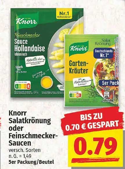 Knorr Salatkrönung oder Feinschmecker-Saucen 5er Pack