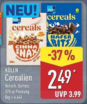 KÖLLN Cerealien 375 g - Cinna Snax und Hafer Bits