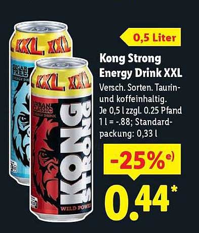 Kong Strong Energy Drink XXL 0,5 Liter