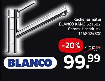 Küchenarmatur BLANCO KANO 521502, Chrom, Hochdruck