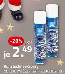 Kunstschnee-Spray je 2,49 €