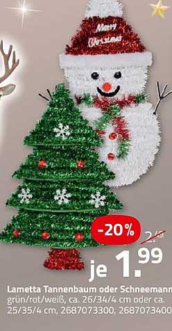 Lametta Tannenbaum oder Schneemann