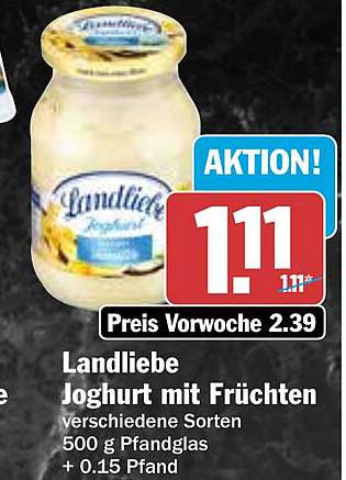 Landliebe Joghurt mit Früchten – verschiedene Sorten