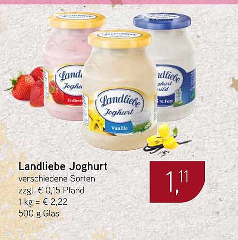 Landliebe Joghurt - verschiedene Sorten