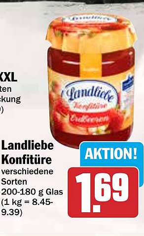 Landliebe Konfitüre verschiedene Sorten 200-180 g Glas