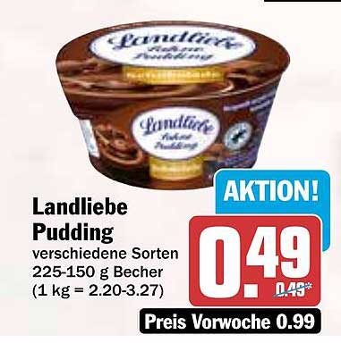 Landliebe Pudding – verschiedene Sorten 225-150 g Becher